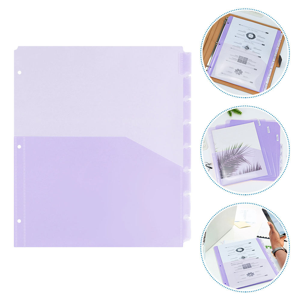 Tab Divider A4 - 2Sets A4 Plastic Binder Dividers 3-Hole
